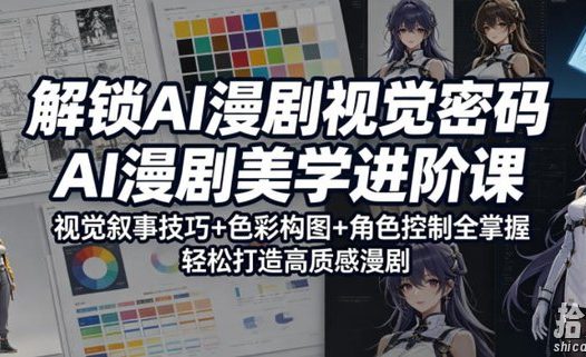解锁AI漫剧视觉密码,AI漫剧美学进阶课,视觉叙事技巧+色彩构图+角色控制全掌握,轻松打造高质感漫剧