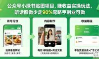 公众号小绿书贴图项目,赚收益实操玩法,听话照听话照少走90%弯路丨副业可做