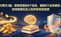 付费文3篇:即将变富的6个征兆,我的8个处世绝学,如何抵御社会上形形色色的诱惑