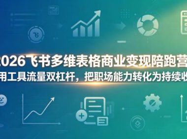 2026飞书多维表格商业变现陪跑营,巧用工具流量双杠杆,把职场能力转化为持续收入