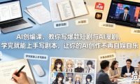AI创编课,教你写爆款短剧与AI漫剧,学完就能上手写剧本,让你的AI创作不再自娱自乐(更新0521)
