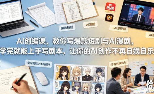 AI创编课,教你写爆款短剧与AI漫剧,学完就能上手写剧本,让你的AI创作不再自娱自乐(更新0521)