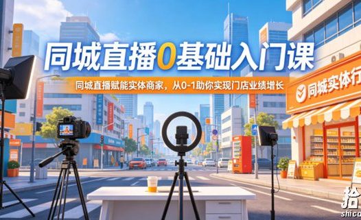 同城直播0基础入门课,同城直播赋能实体商家,从0-1助你实现门店业绩增长