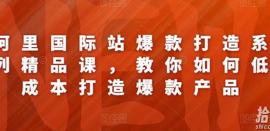 阿里国际站爆款打造系列精品课，教你如何低成本打造爆款产品