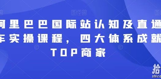 阿里巴巴国际站认知及直通车实操课程，四大体系成就TOP商家