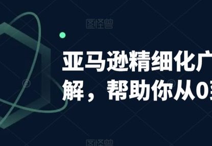 亚马逊精细化广告详解，帮助你从0到1，自动广告权重解读、手动广告打法详解