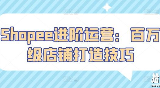 Shopee进阶运营:百万级店铺打造技巧
